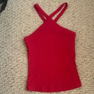 Crisscross Dark Pink Sexy Women's Top